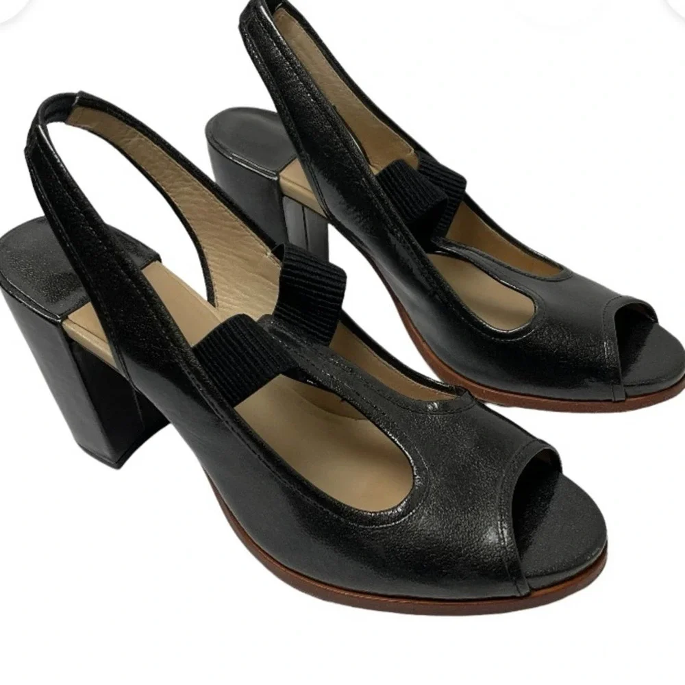 Modern Vintage Metallic Patent Leather Pumps